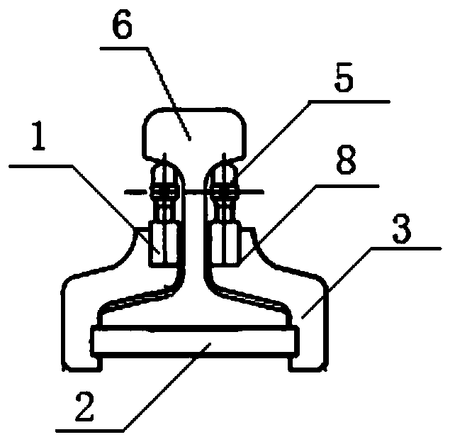 Steel rail rail-head type stress sensor used for railway vehicle overload and unbalanced load detection