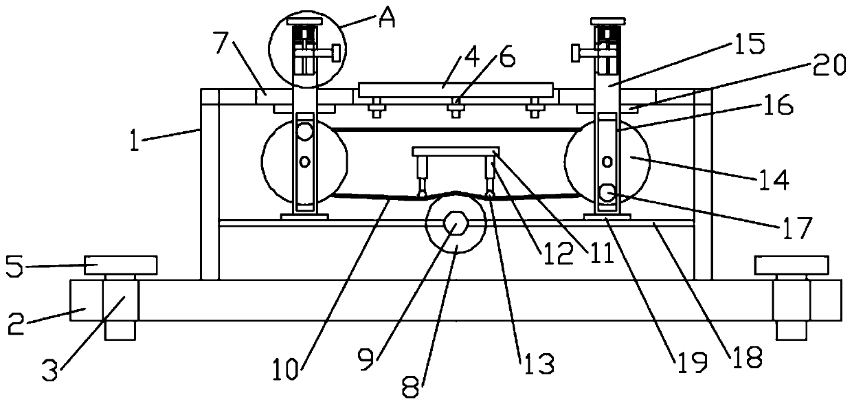 Auxiliary platform for processing mechanical component