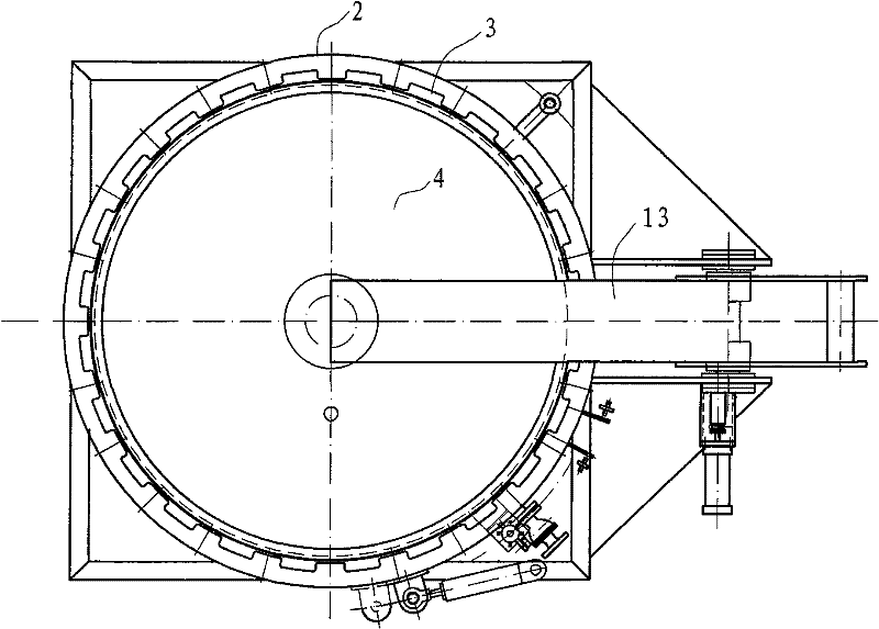 Rotary quick-opening device for pressure vessel