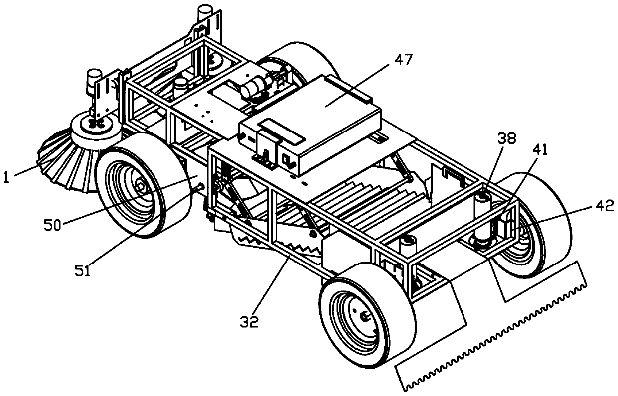 Small beach-lawn cleaning vehicle