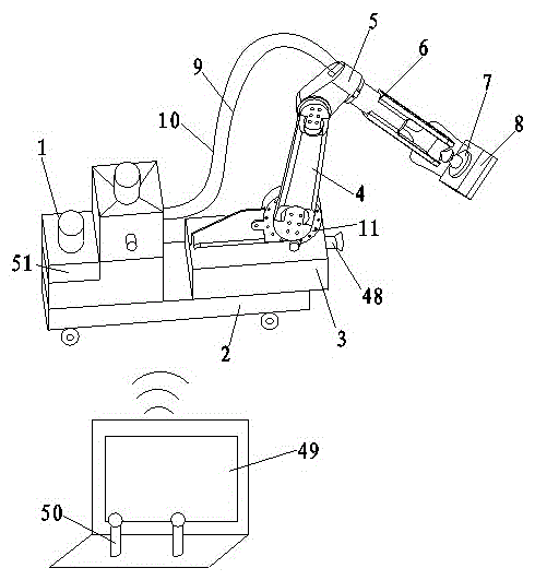 Multifunctional environment-friendly spraying robot