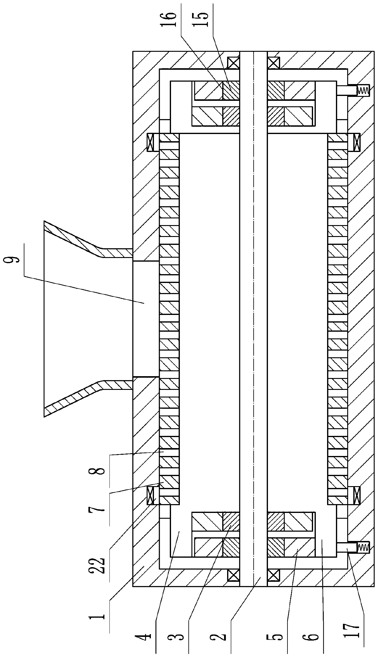 Extrusion type sludge dewatering device