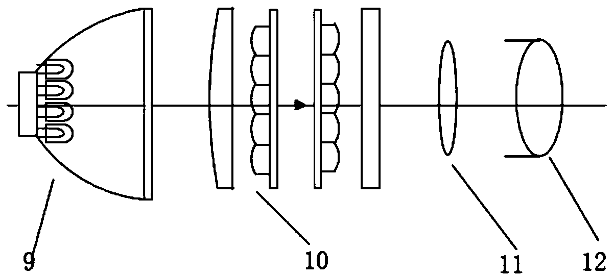 Separation waveband background light simulator used for detecting laser radar performance