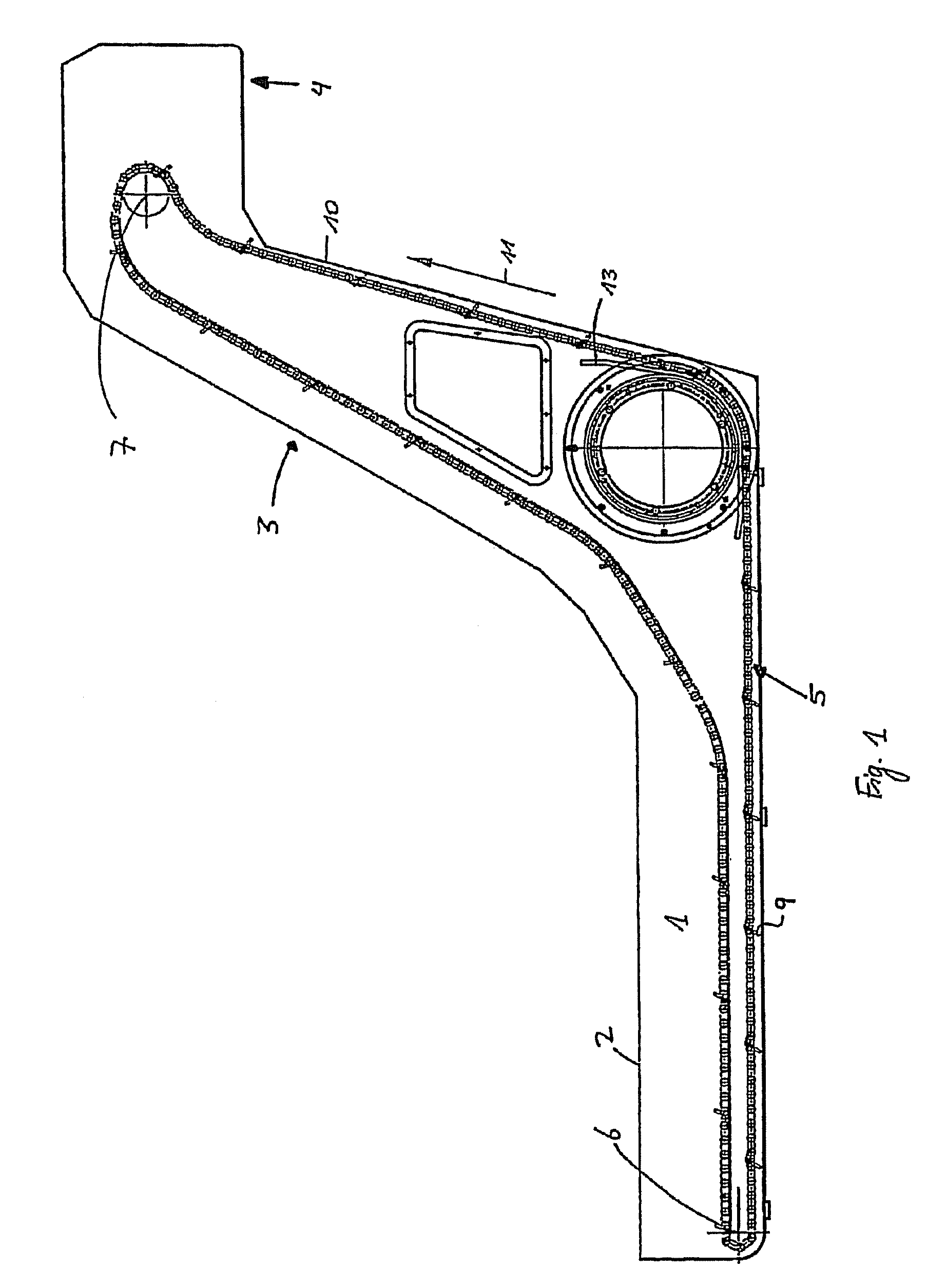 Device for receiving and separating chips and cooling liquid discharged from machine tools (drive)