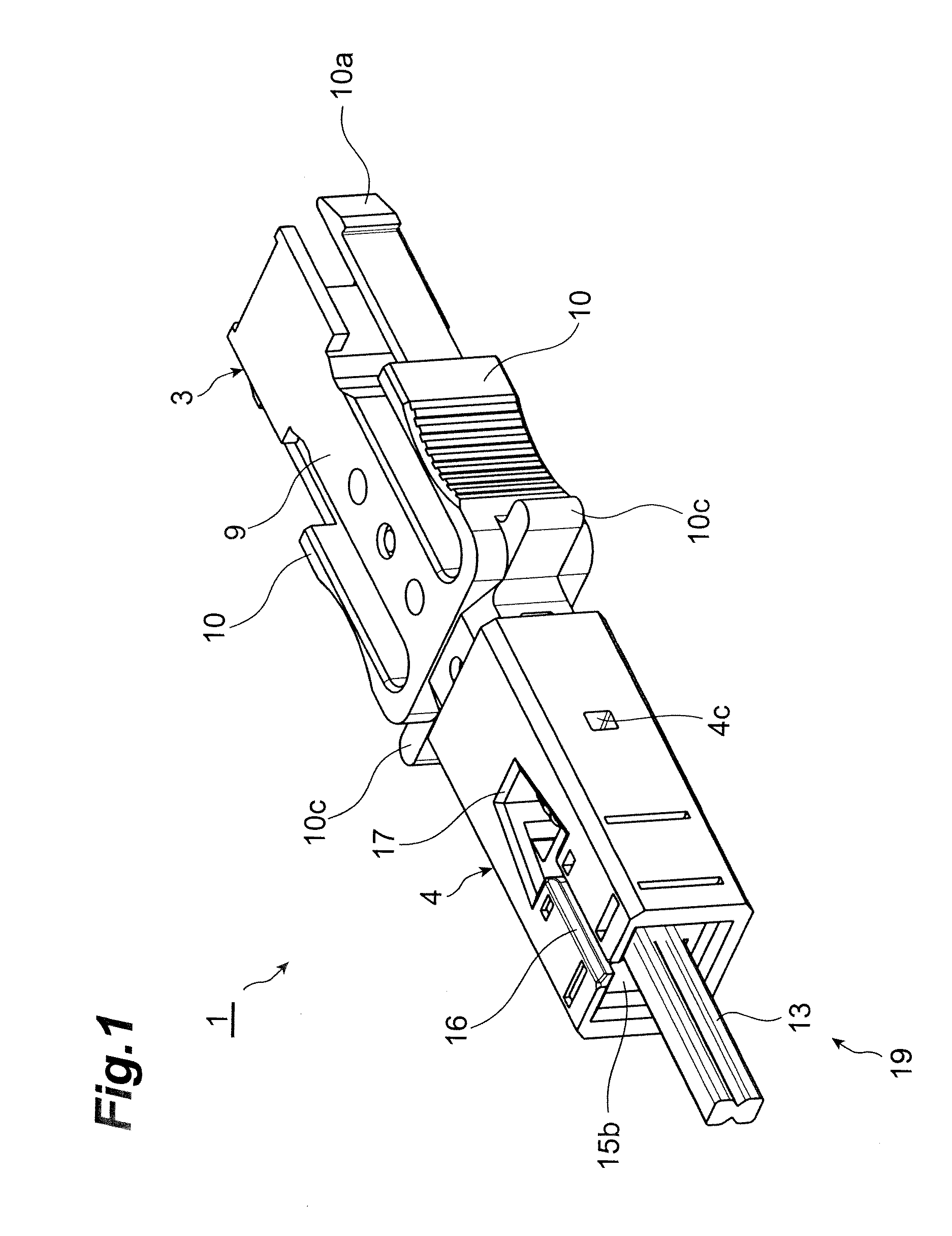 Optical connector, and assembling method of optical connector