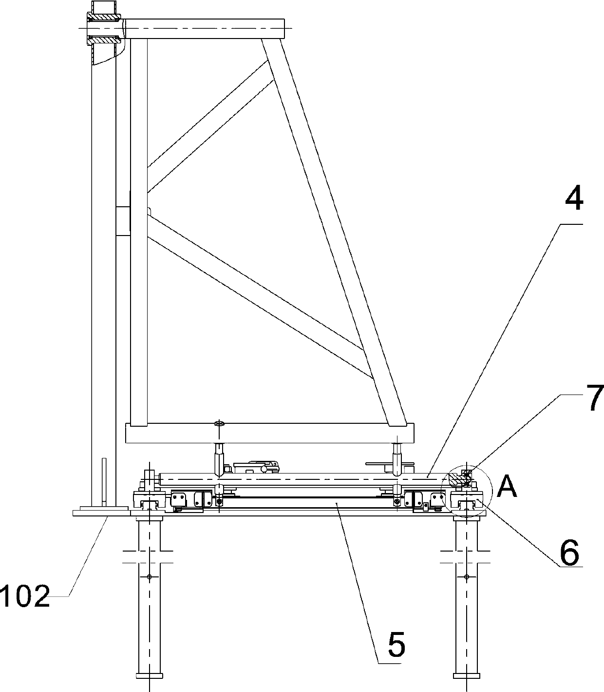 Production device of filter line plate for X-ray machine