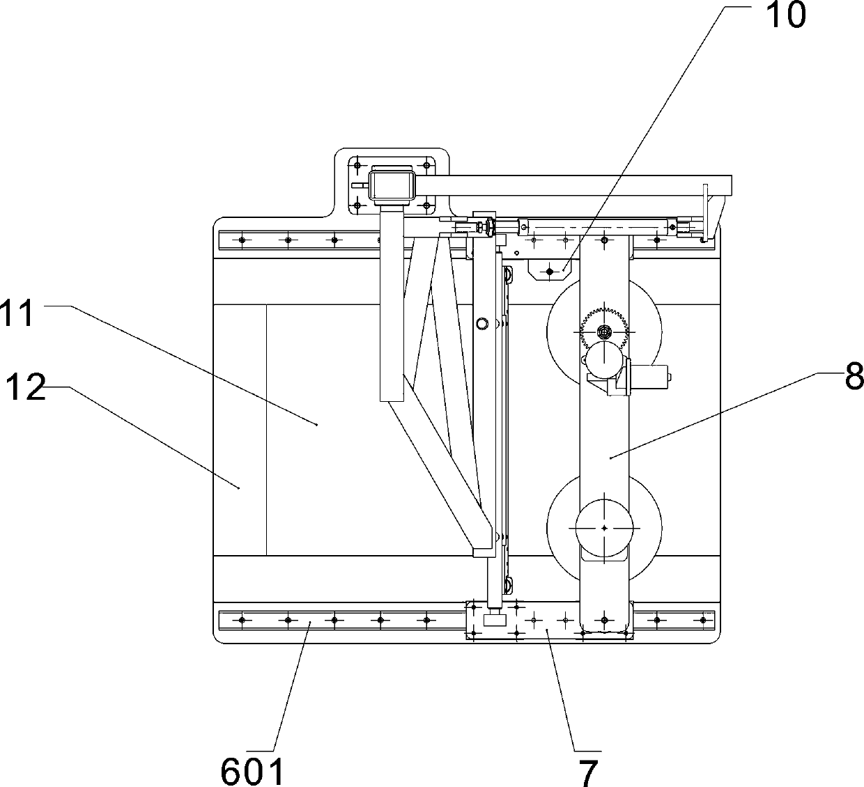 Production device of filter line plate for X-ray machine