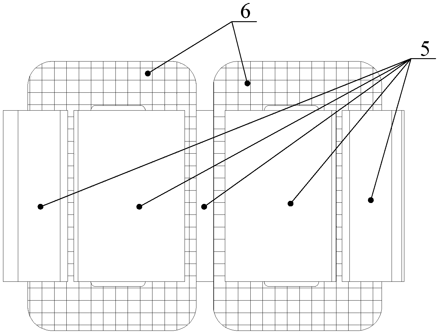 Radial magnetic flux modularization polyphase motor having high magnetism-insulation capability