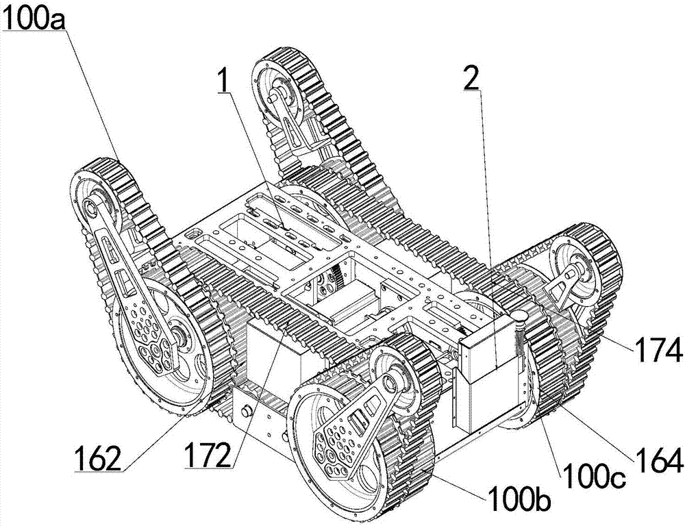 Walking platform and anti-explosion robot