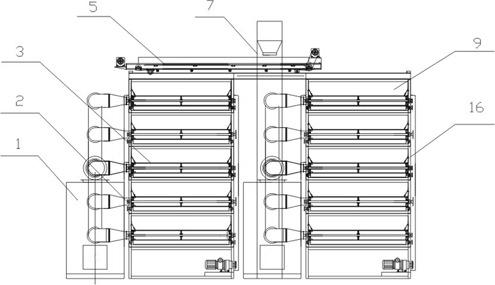 Automatic green tea leaf spreading machine