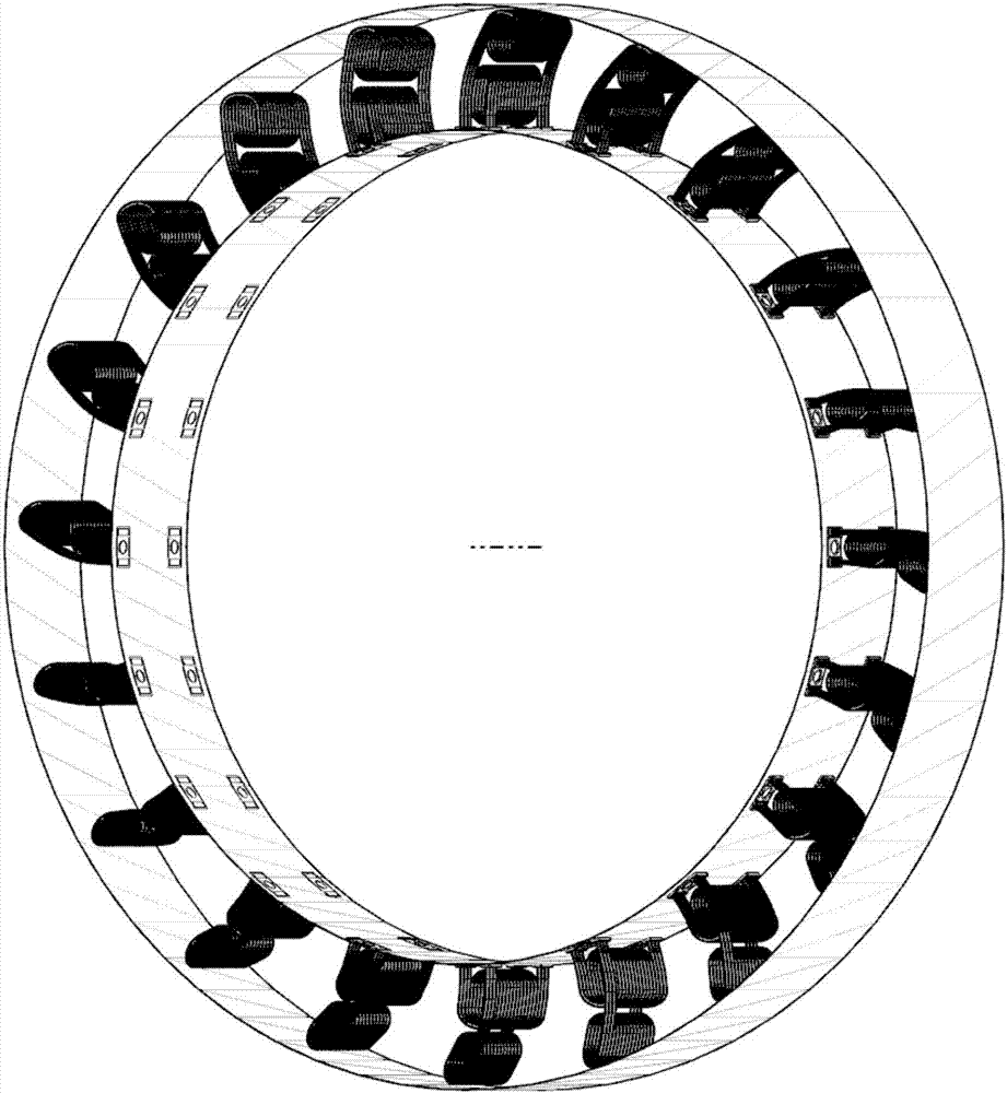 Double-spiral-pipe type gas-to-gas heat exchanger in annular channel