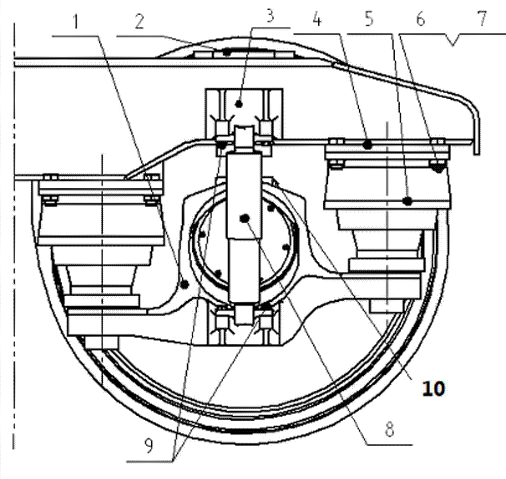 Axle box, bogie, railway machine and axle box suspension device of bogie of railway machine