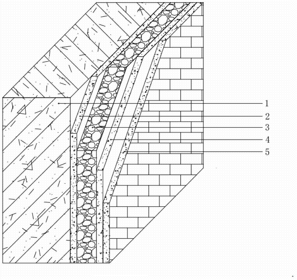 Nanoscale efficient heat-insulated wall plate and construction method thereof