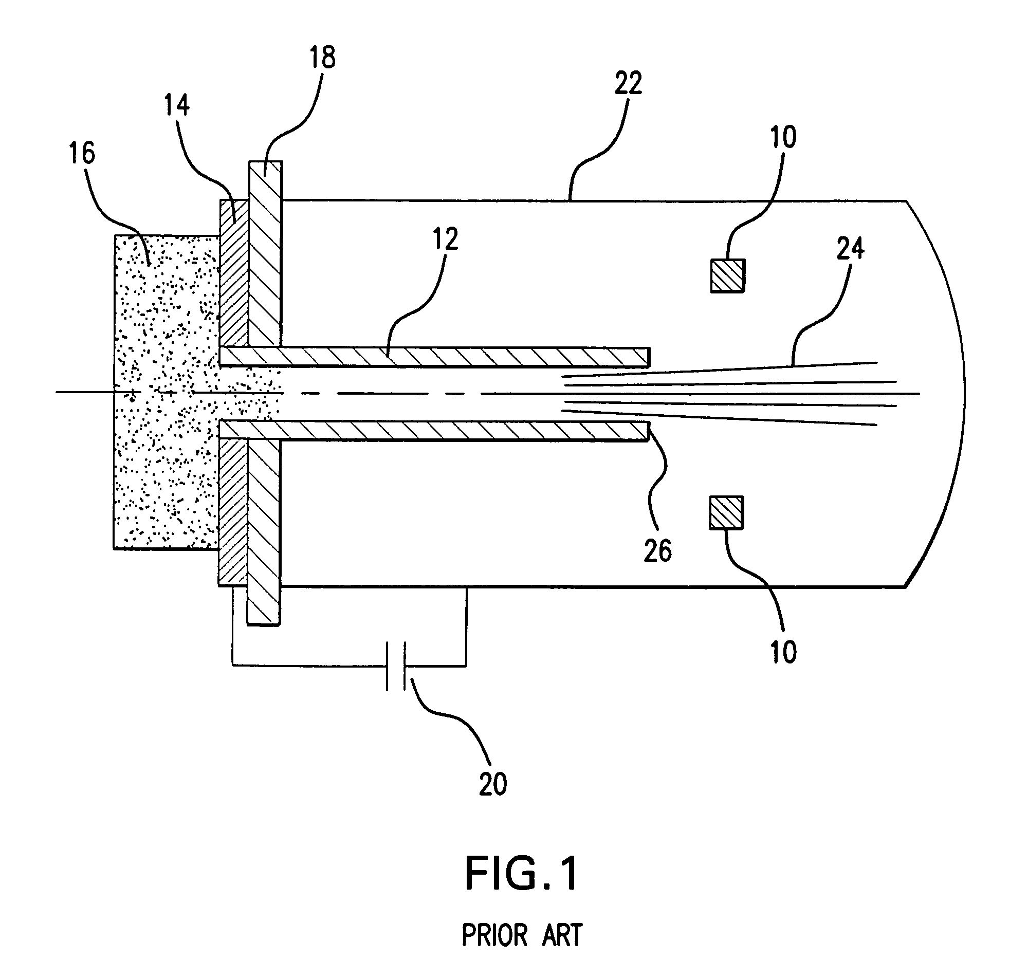 Apparatus and method utilizing high power density electron beam for generating pulsed stream of ablation plasma