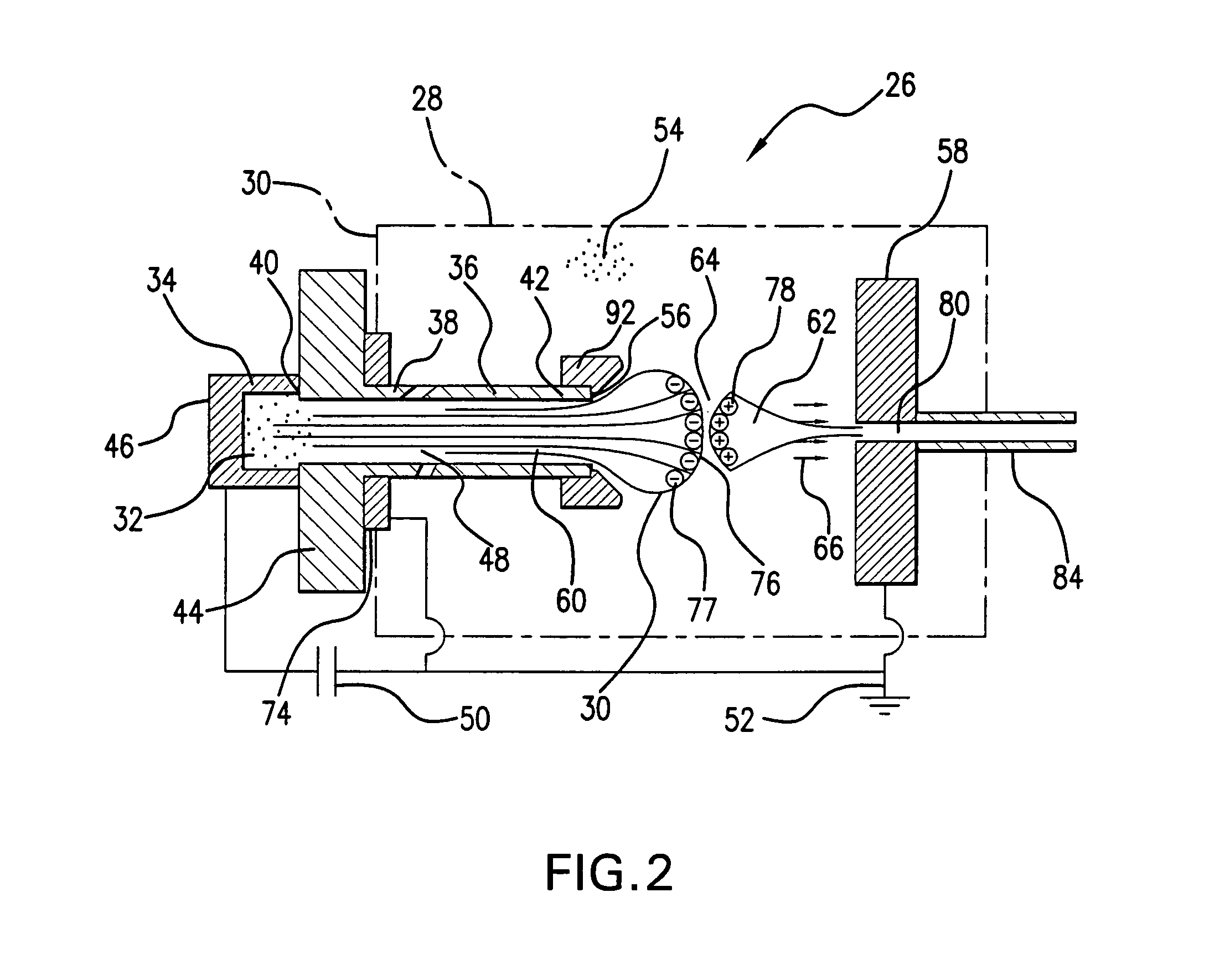 Apparatus and method utilizing high power density electron beam for generating pulsed stream of ablation plasma