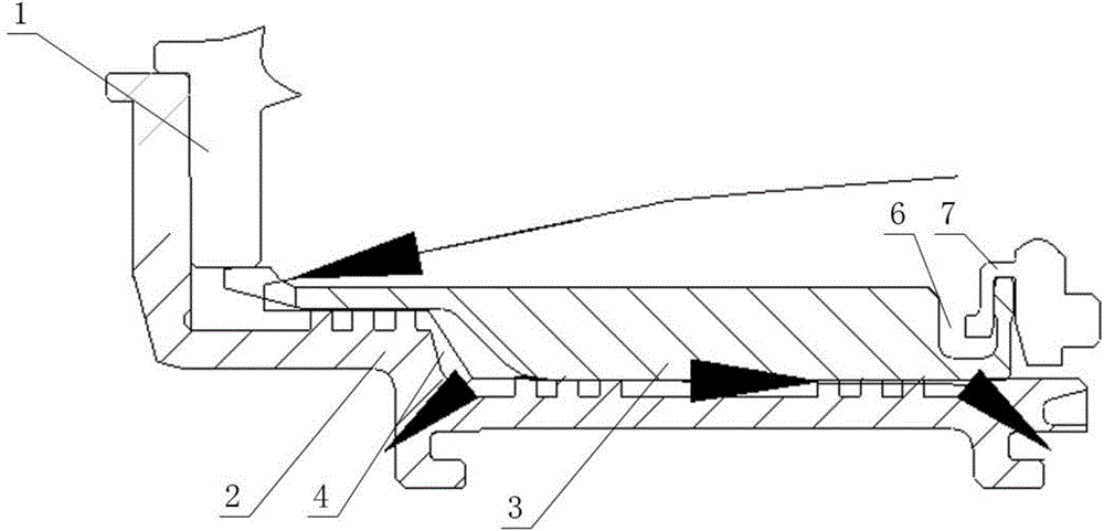 Heavy-duty gas turbine high-vortex tip clearance control structure