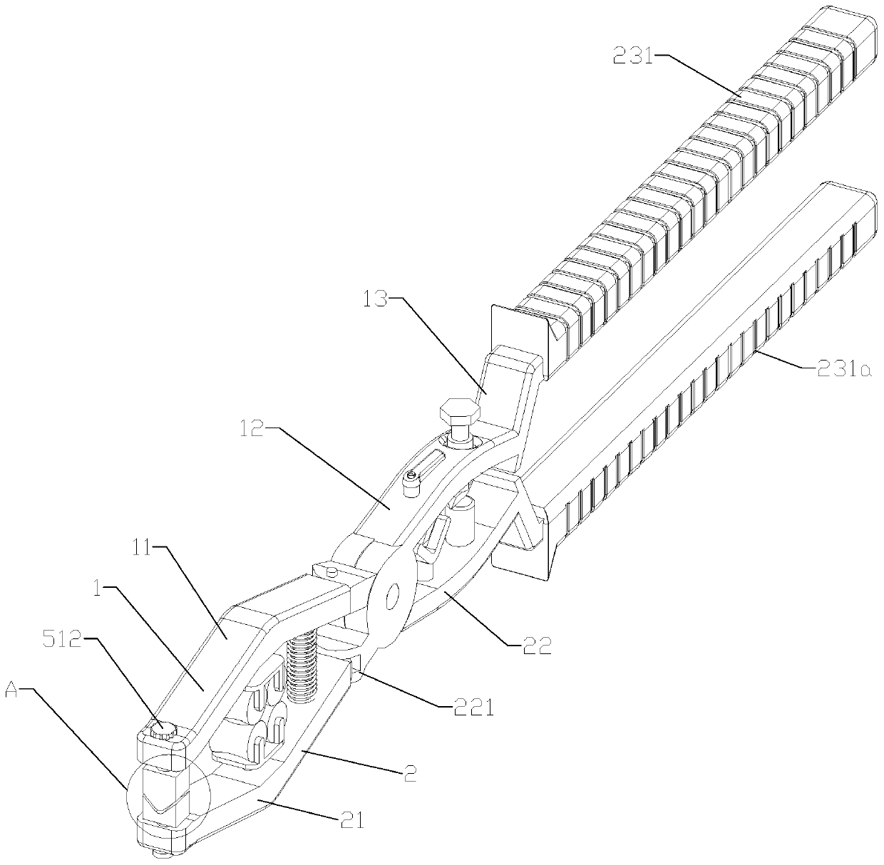 Multifunctional meter-mounting and electrical connection line-folding clamp