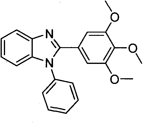 Preparation of 1,2-diaryl benzimidazole derivative and application thereof