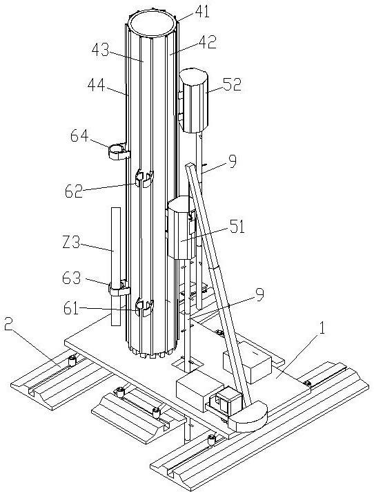 Construction equipment based on synchronous drilling and precast pile splicing and construction method thereof