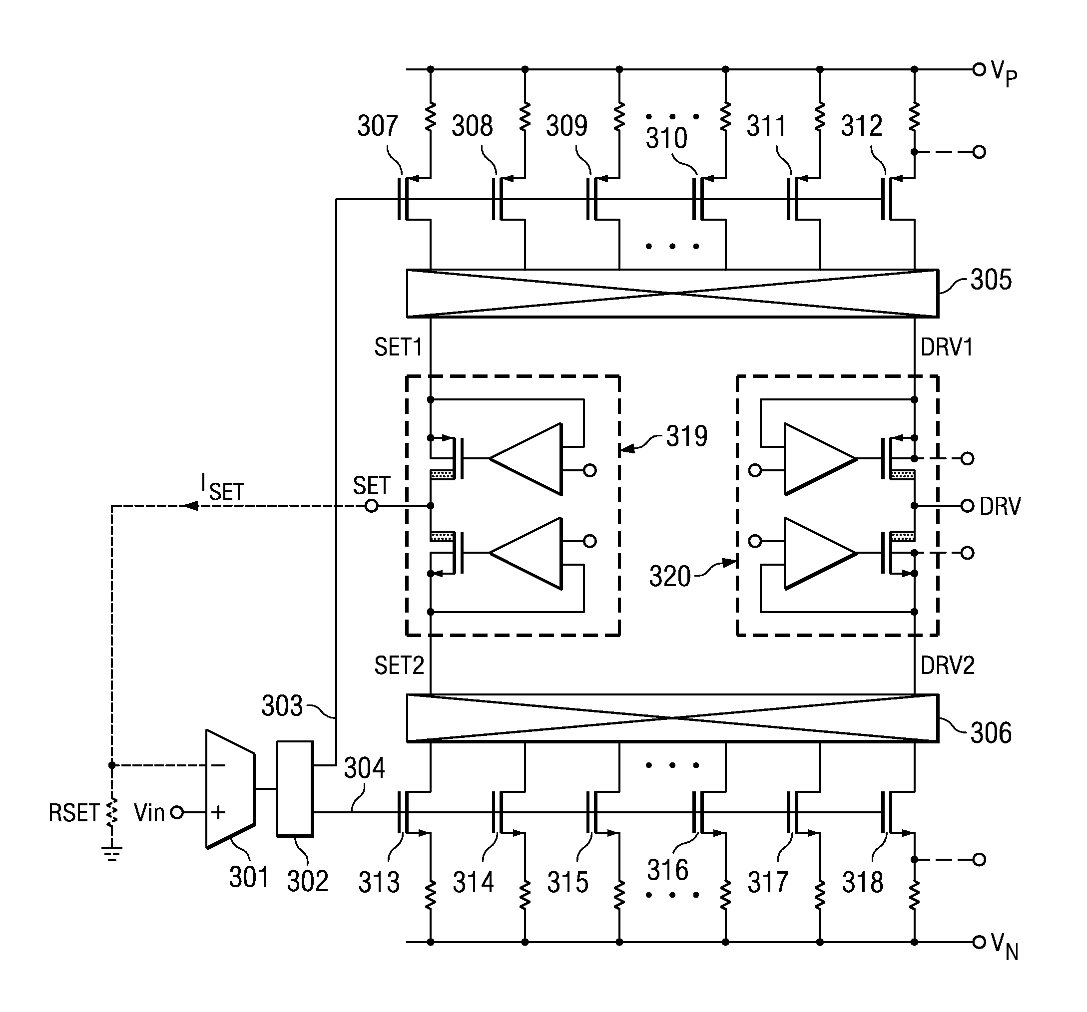 Voltage controlled current source device