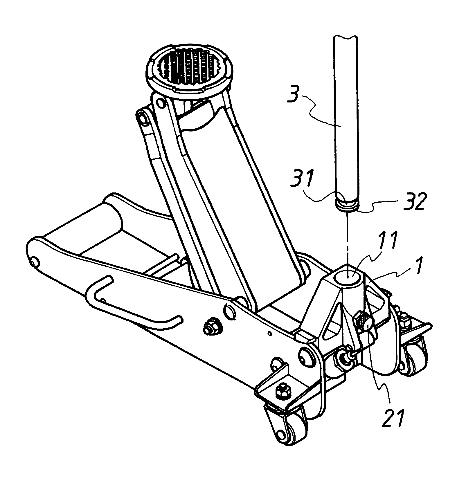 Slippage-preventing device for tubular jack