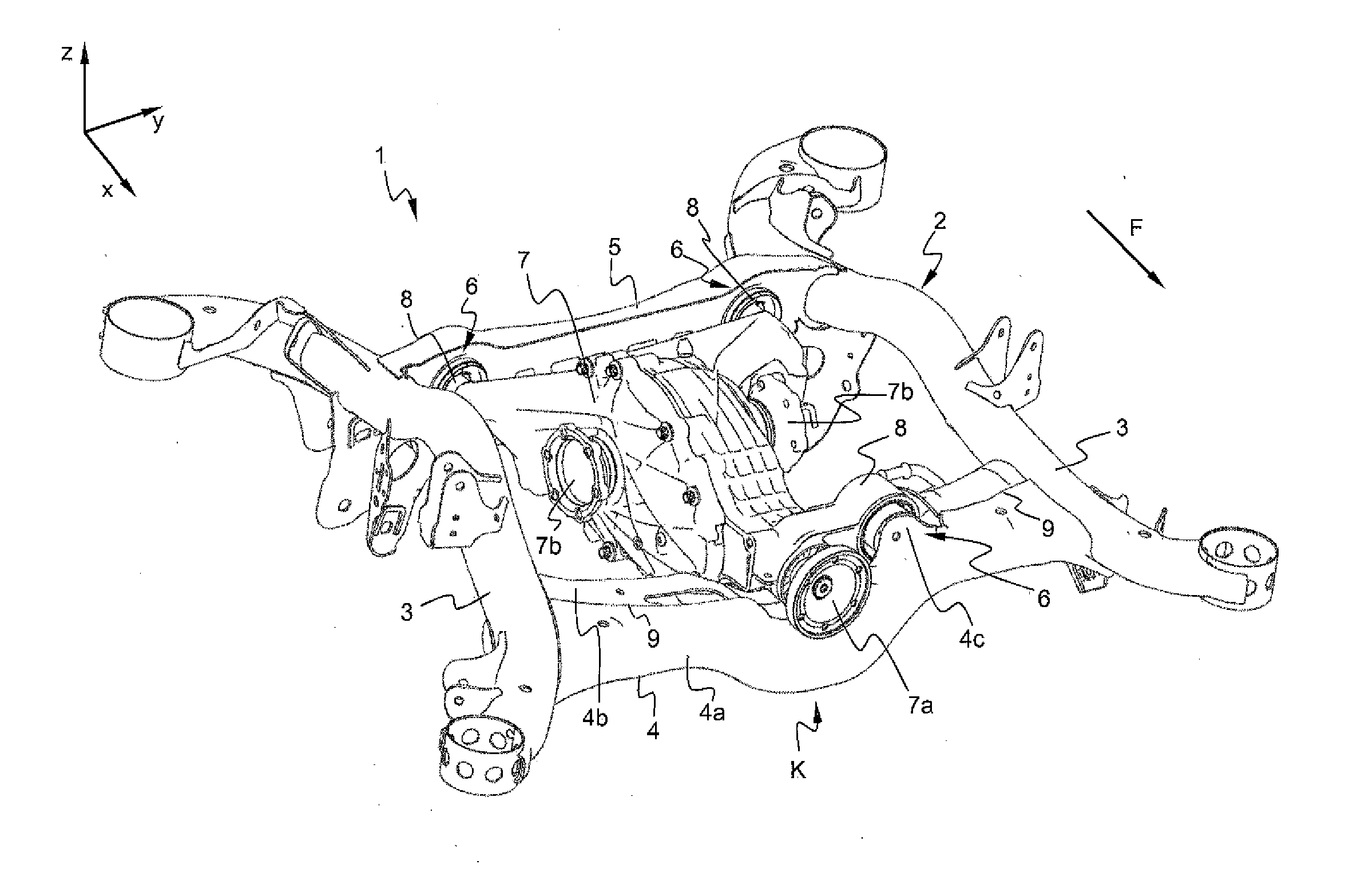 Subframe assembly for a vehicle