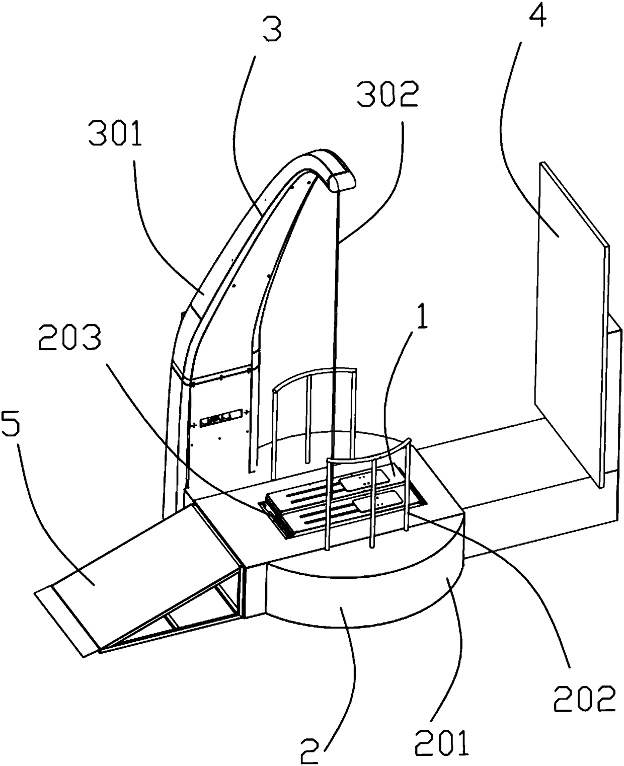 Auxiliary pedal structure and standing balancing training device