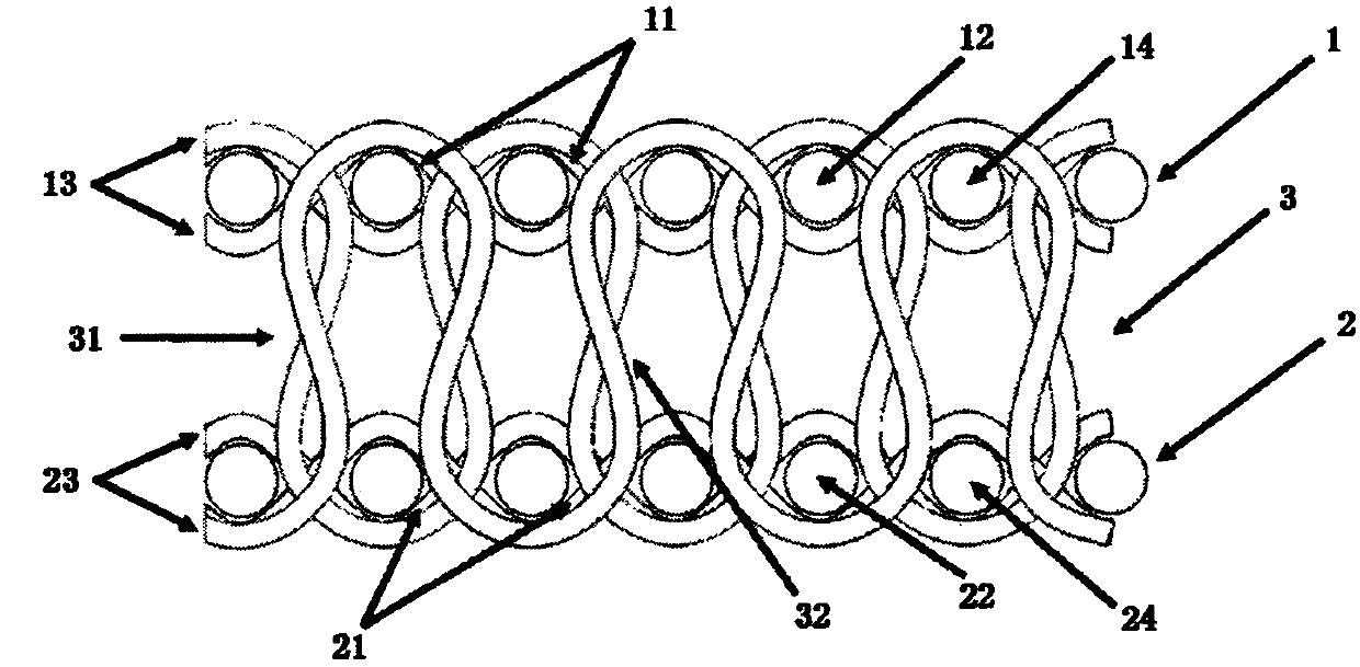 Three-dimensional pressure sensing fabric with spacer woven structures and method for preparing three-dimensional spacer pressure sensing fabric