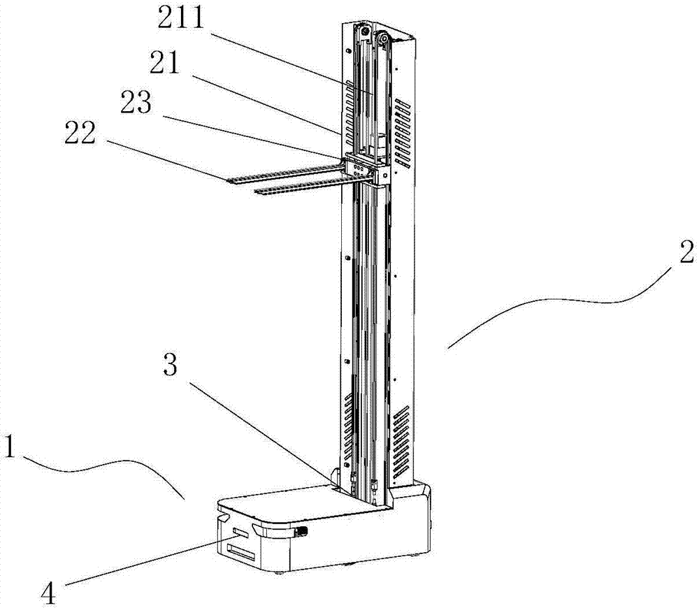 Forklift type small automatic guided vehicle