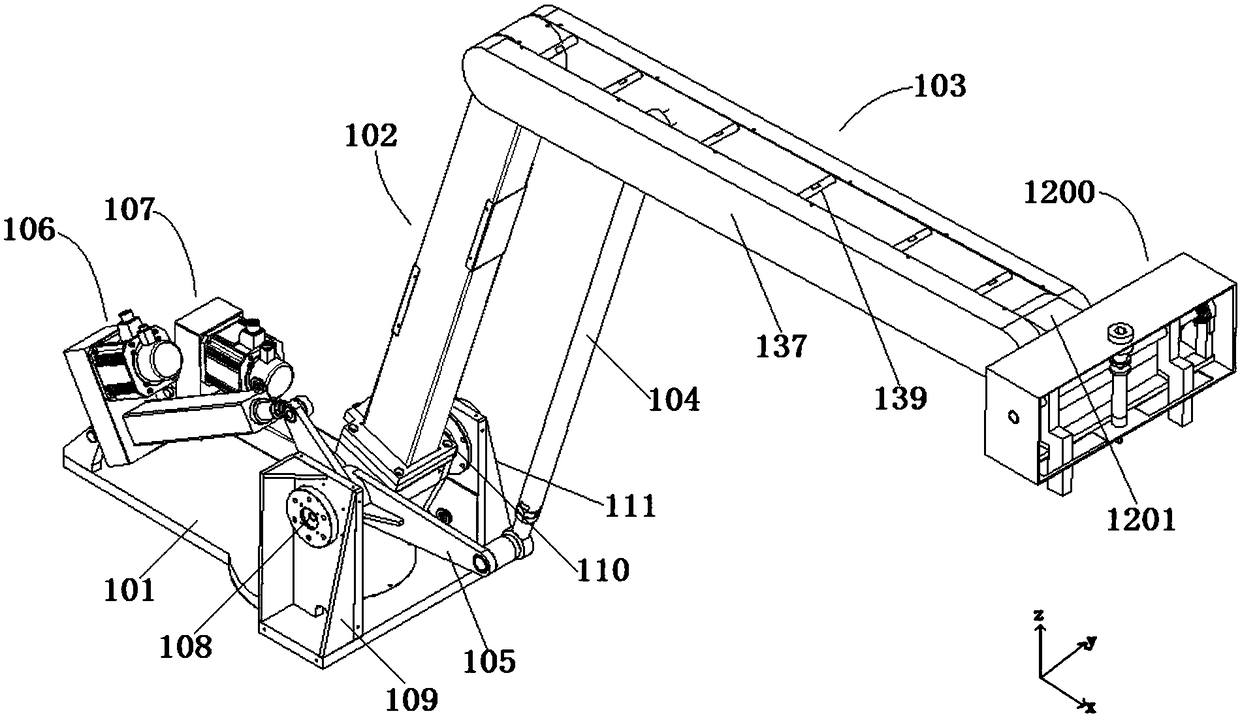 Planar robot for location and paint spraying