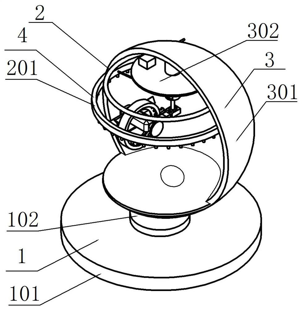 Vertical panoramic virtual reality experience device