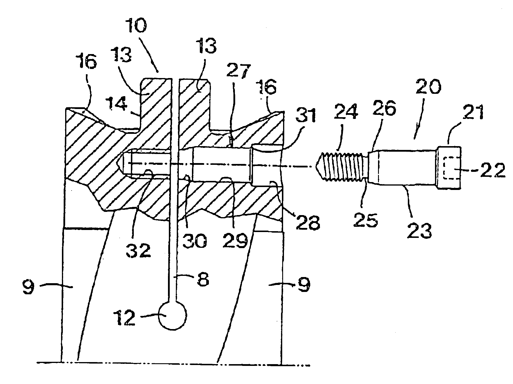 Rotatable tool with removable cutting part