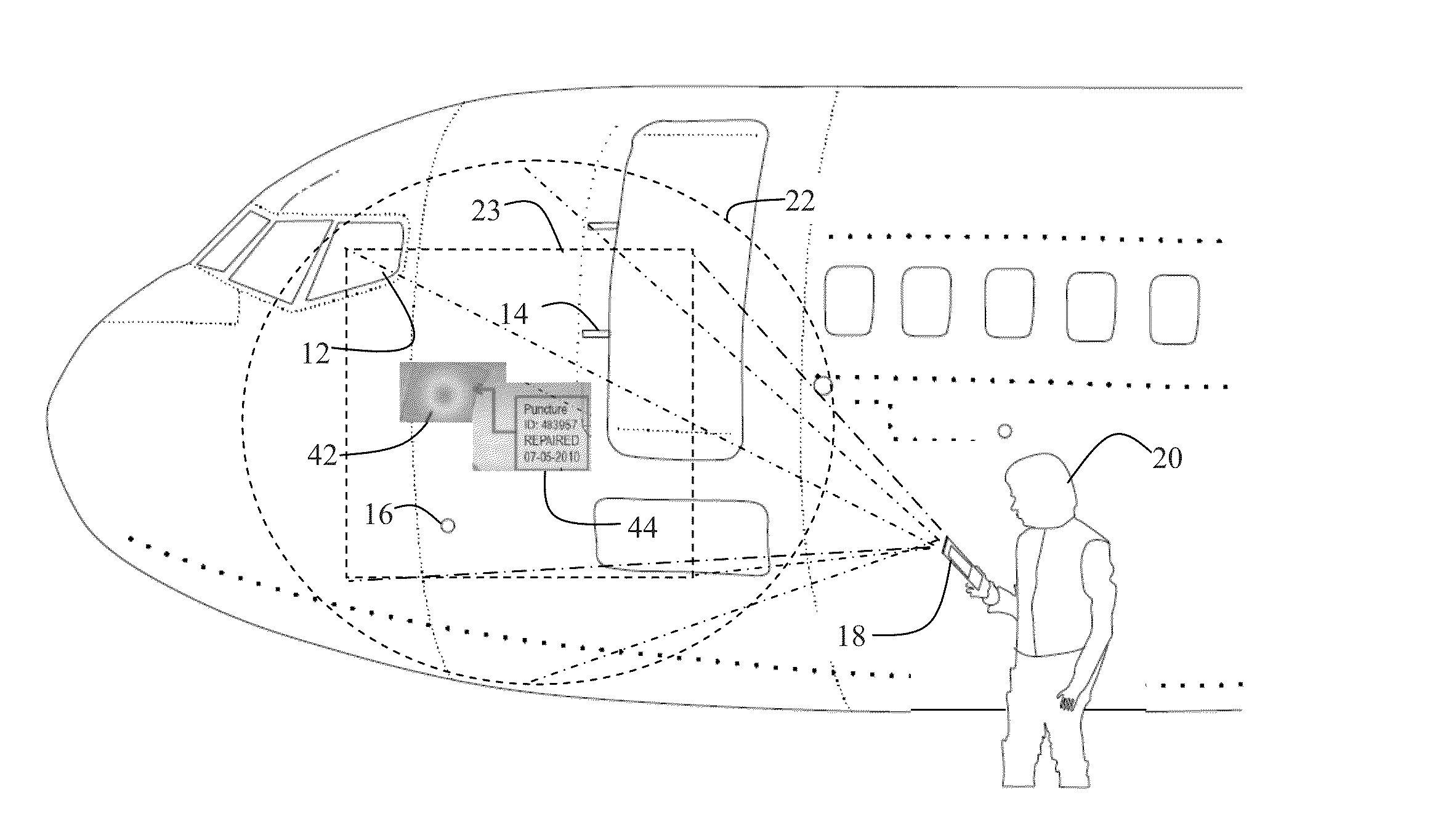 Projecting airplane location specific maintenance history using optical reference points