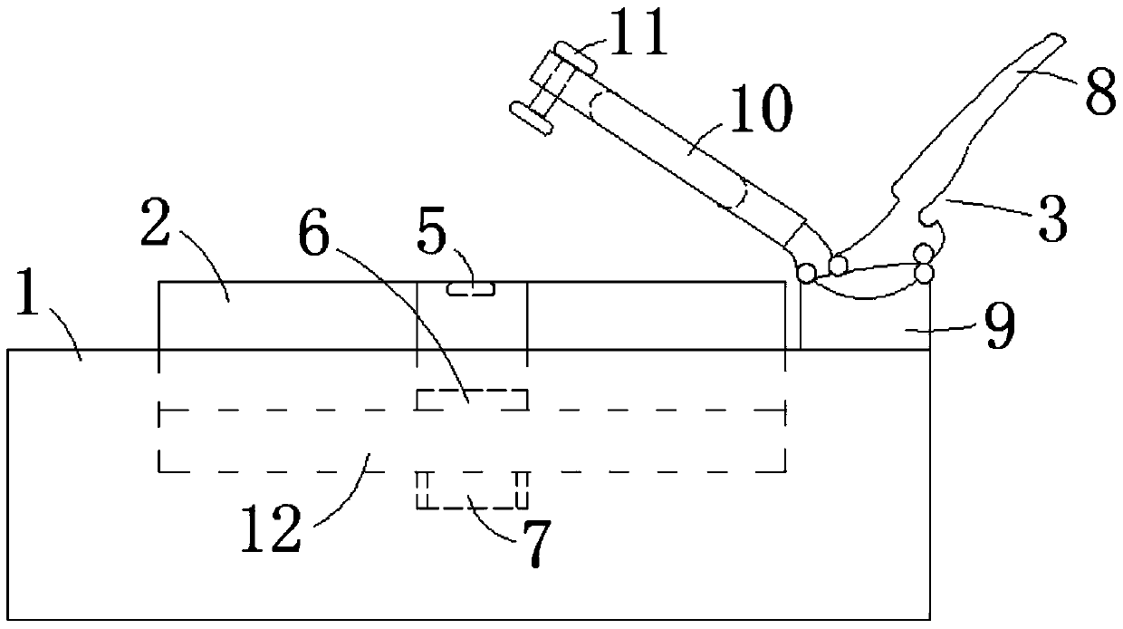 A trowel welding fixture