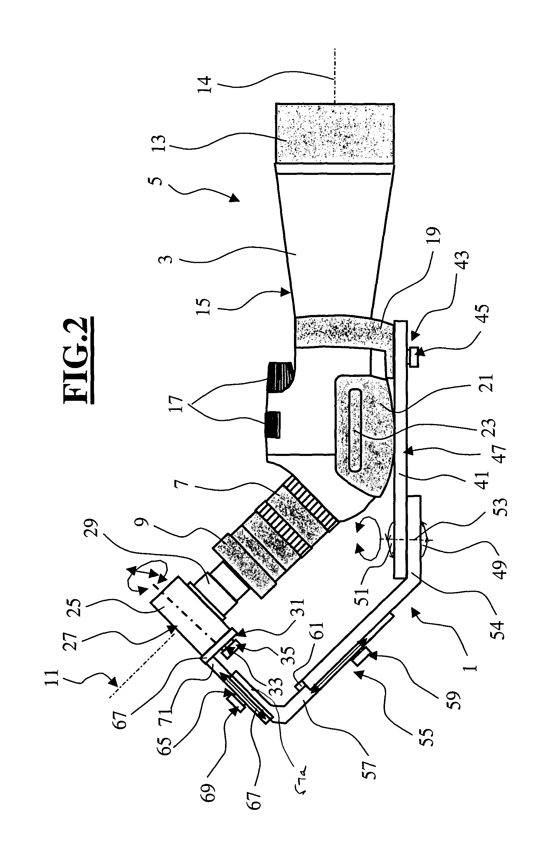 Arrangement for holding a camera behind a monocular or binocular