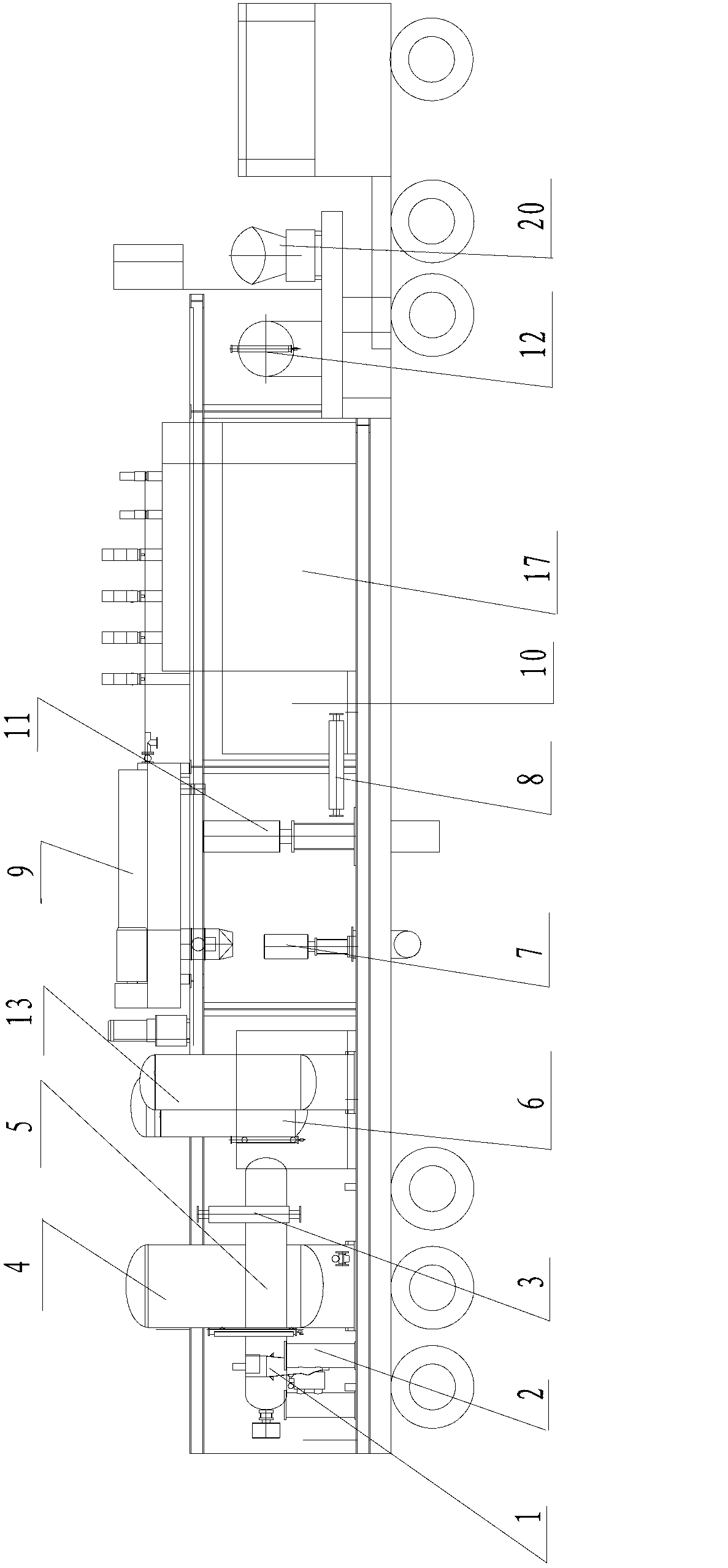 Treatment process and device for oil-water well fractured and acidified flowback liquid