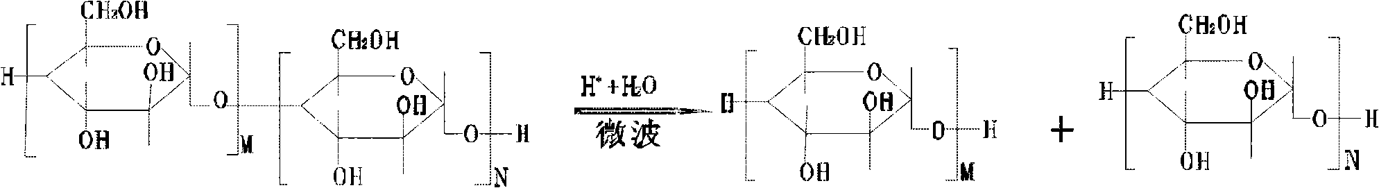 Dry method for preparing dextrin by microwave