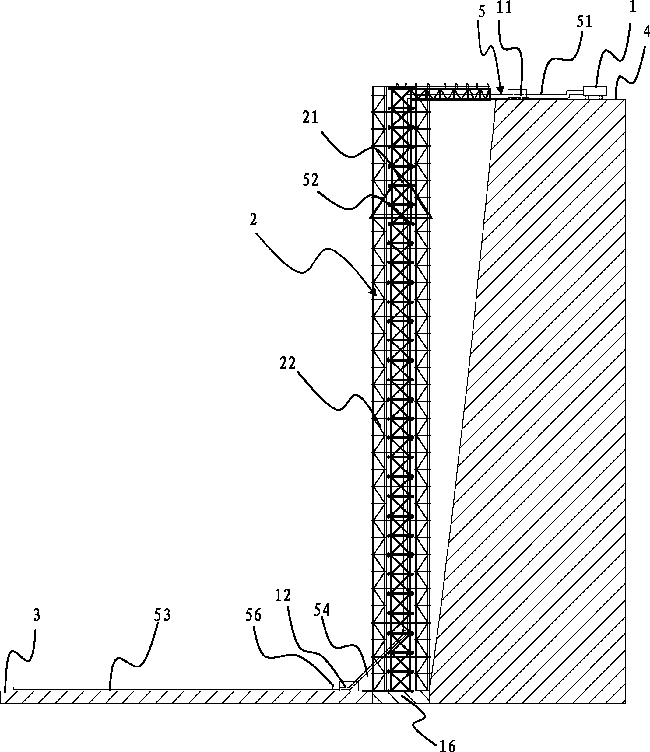 Extra-deep downward concrete pumping system