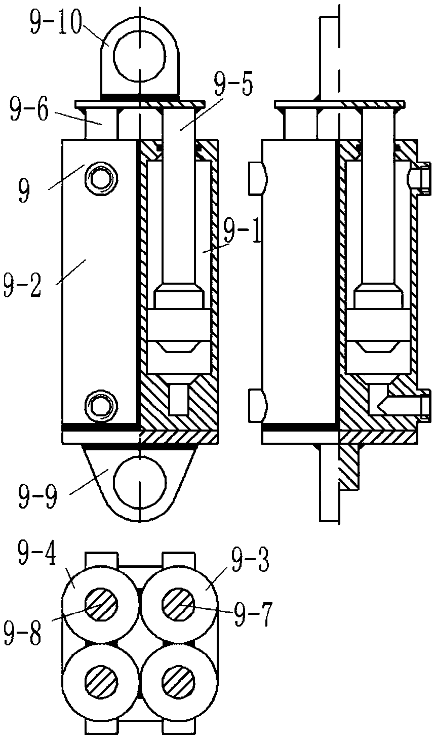 Energy-saving lifting system of combined cylinder