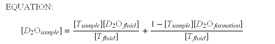 Method to determine the concentration of deuterium oxide in a subterranean formation