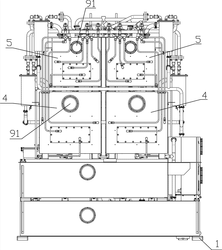 Distillation and blowdown apparatus in distillation machine