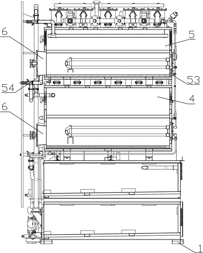 Distillation and blowdown apparatus in distillation machine