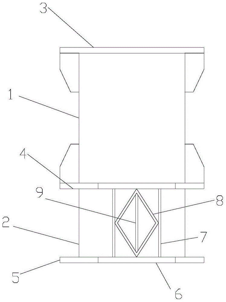 Fixing end of steel support