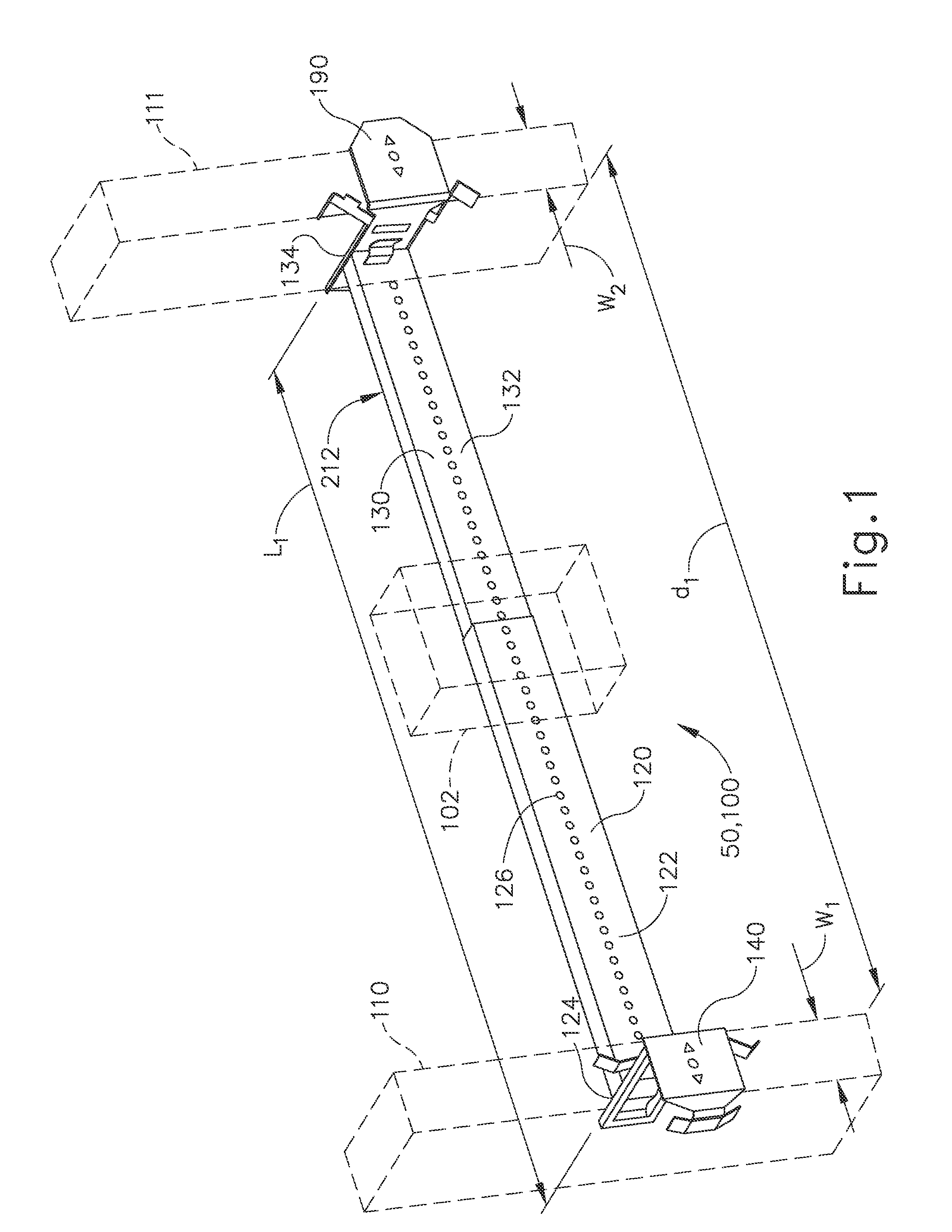 Wall stud mounting bracket for securing and positioning flexible conduit and cable