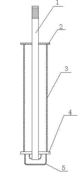 Construction method for split burying of large T-shaped sleeve bolt