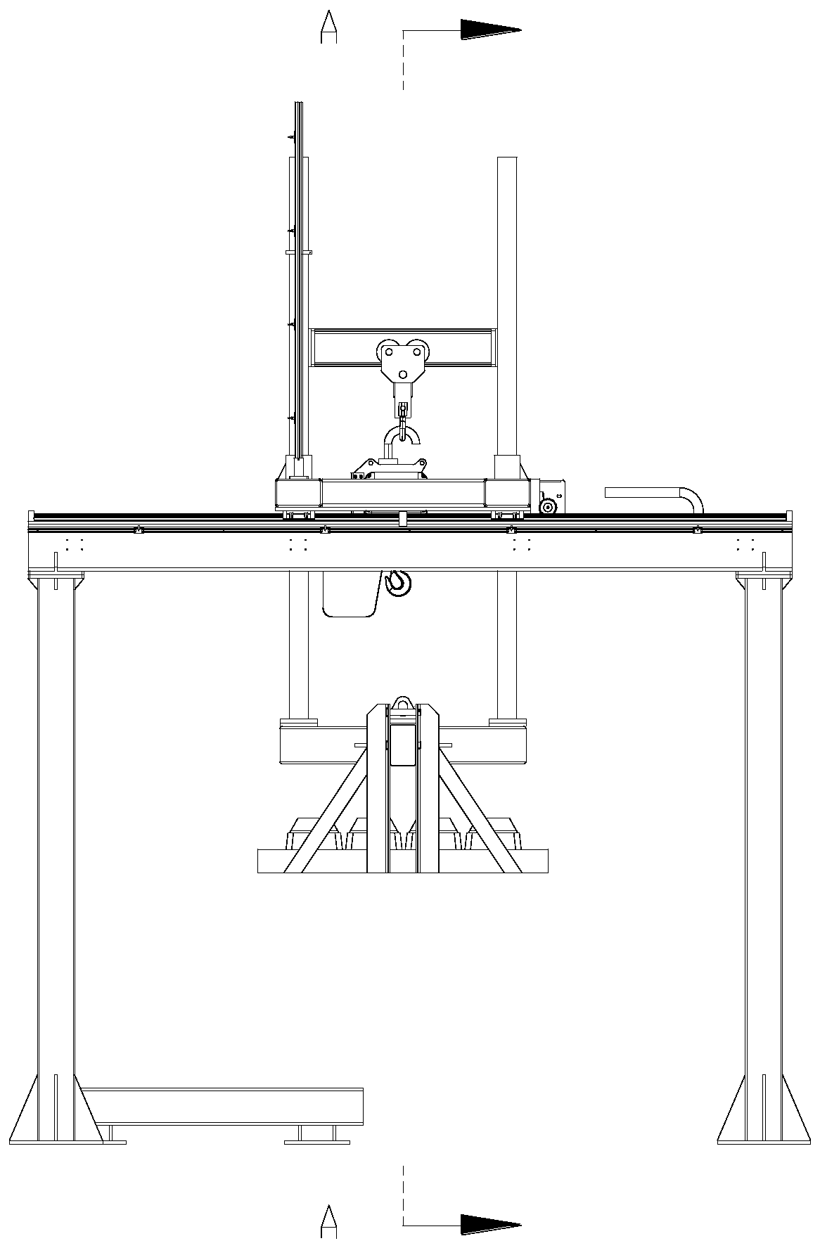 Sleeper stacking machine capable of realizing telescoping-clamping for sleepers