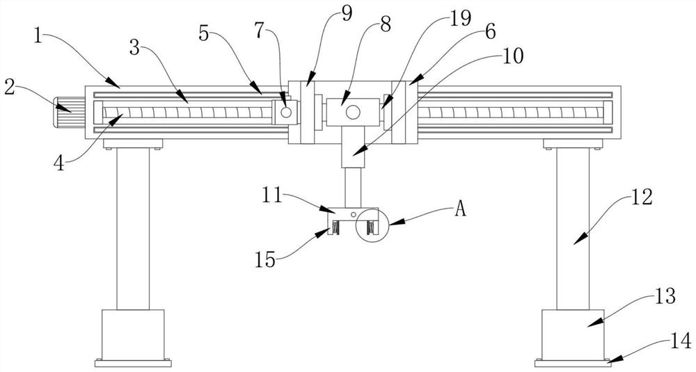 Efficient transferring device for SMT mounting line and use method thereof