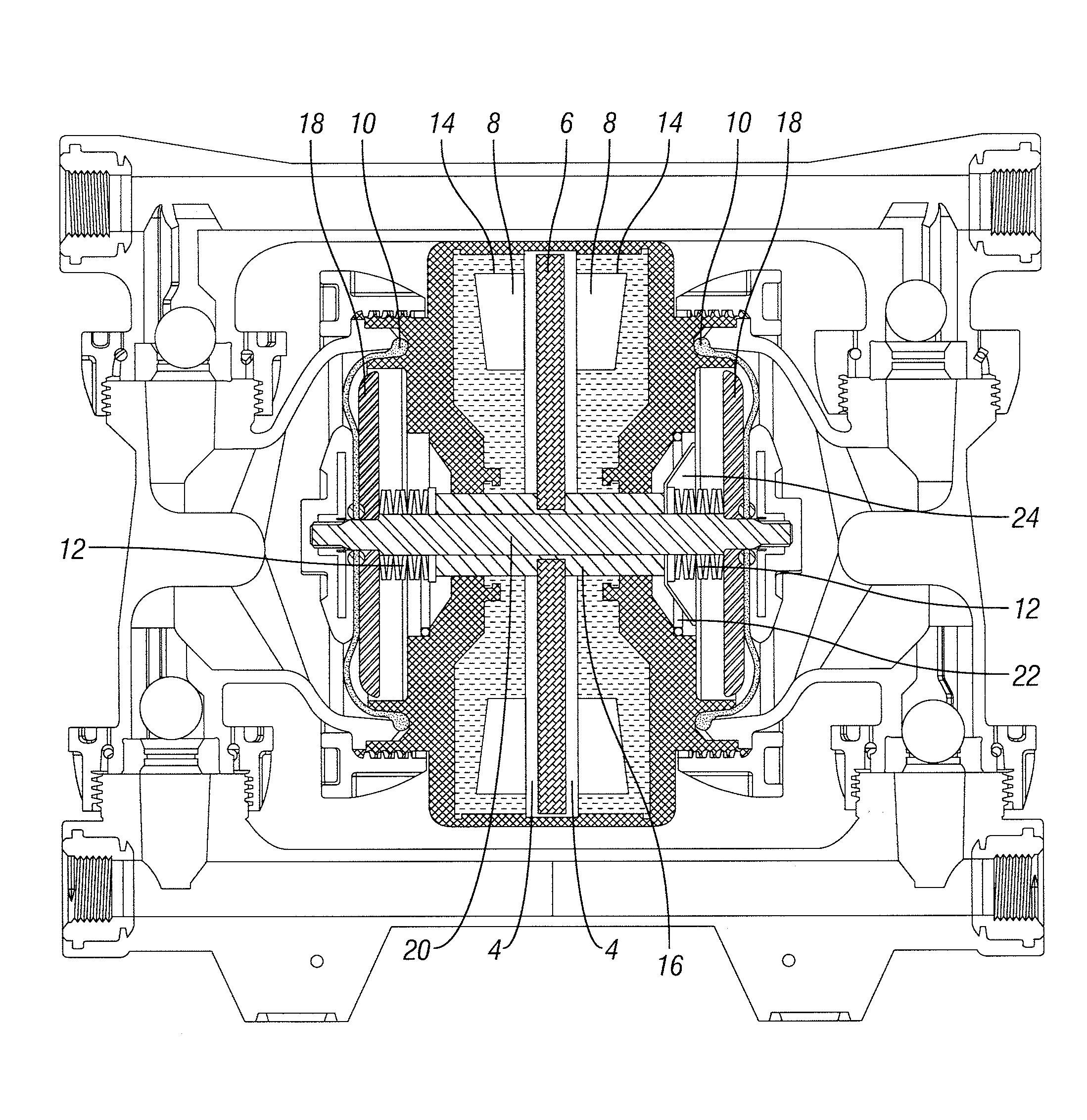 Variable stroke length electrically operated diaphragm pump