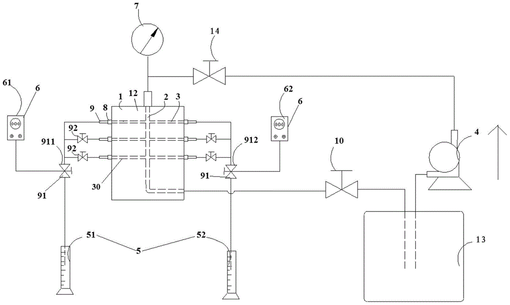 Hollow fiber membrane holding device and membrane performance testing device