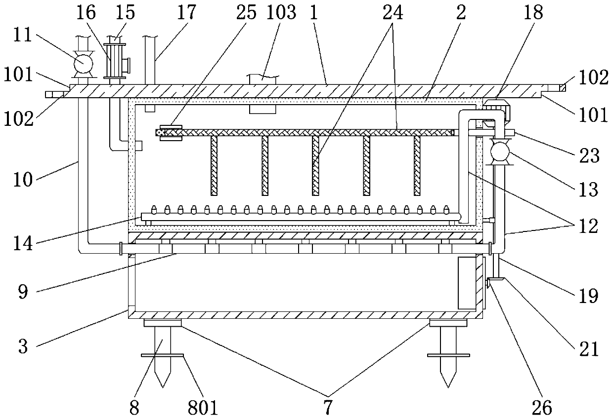 Modular covered-type terrestrial heat cyclic utilization device